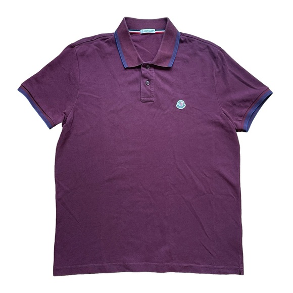 Moncler Other - Moncler Polo Shirt Golf Maglia Manica Corta Burgundy Sz. L
